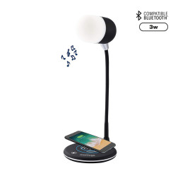 LAMPE ENCEINTE ET CHARGE INDUCTION PERSONNALISE 'SOUNI'