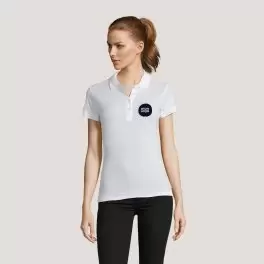 POLO PUBLICITAIRE FEMME 'PASSION' BLANC 170 GR/M²