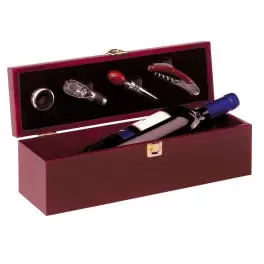 COFFRET À VIN PERSONNALISÉ 4 ACCESSOIRES 'SOLO'