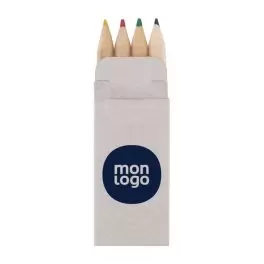 ÉTUI PERSONNALISABLE DE 4 MINI CRAYONS DE COULEUR 'MATHILDA'