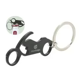 PORTE CLÉS DÉCAPSULEUR PROMOTIONNEL  'MOTO'