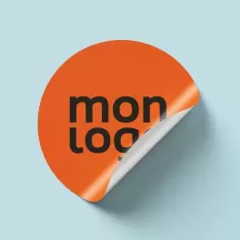 STICKER FLUO ROND PERSONNALISE 'KLISTER FLUO' 3CM