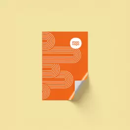 STICKER FLUO RECTANGLE PERSONNALISE 'KLISTER FLUO' 4X6