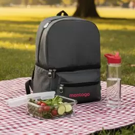 SET LUNCHBOX PUBLICITAIRE SAC ET BOUTEIILE 'LUNCHRY'