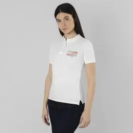 POLO PERSONNALISABLE FEMME BLANC 'CHARLES'