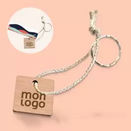 PORTE CLES ENGAGE EN BOIS PERSONNALISE 'SESAME LIEN'