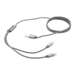 CÂBLE DE CHARGE PROMOTIONNEL 3 EN 1 EN NYLON 'NOLYN'