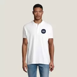 POLO PUBLICITAIRE HOMME BIO 'PLANET' BLANC 170 GR/M²