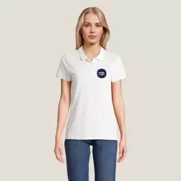 POLO PUBLICITAIRE FEMME BIO 'PLANET' BLANC 170 GR/M²