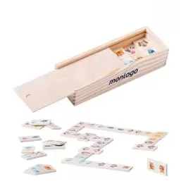 JEU DE DOMINO PERSONNALISÉ EN BOIS 'ANIMALY'