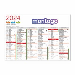Calendrier publicitaire 2024 - A personnaliser avec logos et textes 