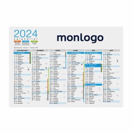 Calendrier publicitaire 2024 - A personnaliser avec logos et textes 