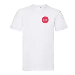 T SHIRT HOMME PERSONNALISÉ BLANC FRUIT OF THE LOOM® 'MILLSTREET'