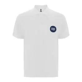 POLO BLANC PERSONNALISÉ 'TEXIS' 