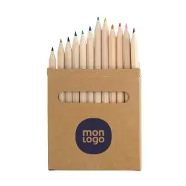 BOÎTE PERSONNALISABLE DE 12 CRAYONS DE COULEUR 'SKETCH'