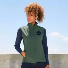 VESTE ZIPPÉE PERSONNALISÉE FEMME SOFTSHELL SANS MANCHES 'FALCON BW'