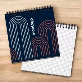BLOC NOTES SPIRALE CARRE PERSONNALISABLE 'SEDARI' 100PAGES