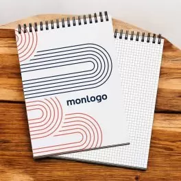 BLOC NOTES SPIRALE A4 PERSONNALISABLE 'LOKISPI' 50 PAGES