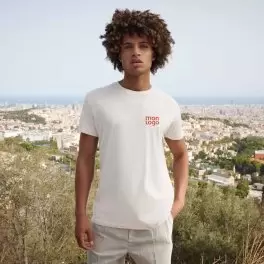 TEE SHIRT PERSONNALISABLE HOMME B&C BLANC 'PALTO BIO 145G'