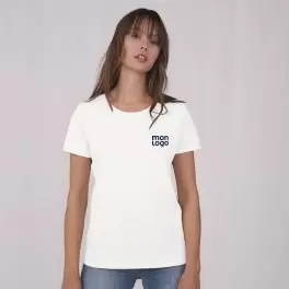 TEE SHIRT FEMME BLANC B&C PERSONNALISABLE 'PALTO BIO 145G'