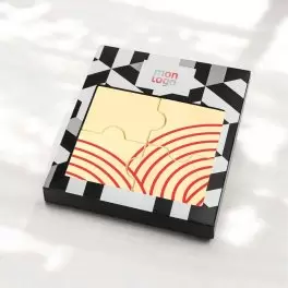 PUZZLE EN CHOCOLAT BLANC 4P PUBLICITAIRE 'CHOKO PUZZLE'
