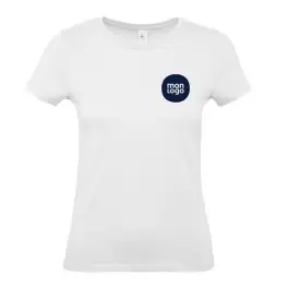 TEE SHIRT PUBLICITAIRE BLANC FEMME B&C 'PALTO'