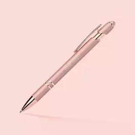 STYLO PERSONNALISABLE BILLE EN METAL 'PRINCY ROSY'