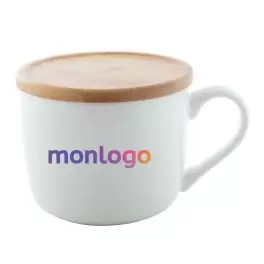 TASSE PERSONNALISÉE EN PORCELAINE ET EN BAMBOU 'FAURI' 