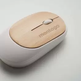 SOURIS PERSONNALISABLE SANS FILS BAMBOU 'MISKA'