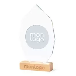 TROPHÉE PERSONNALISABLE EN VERRE ET BOIS 'KAYNO'