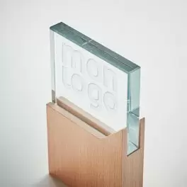 TROPHÉE PERSONNALISABLE EN VERRE ET BOIS 'KAYNE'