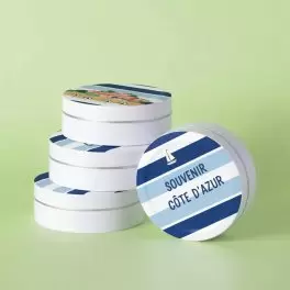 BOITE METAL SOUVENIR PERSONNALISEE 'ST TROP'