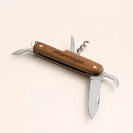 COUTEAU DE POCHE PERSONNALISABLE MULTIFONCTION 'WOODY'