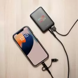 BATTERIE DE SECOURS PUBLICITAIRE 2 PORTS USB 5000 mAh AKASHI® 'CRONOS'