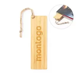 MARQUE PAGES PUBLICITAIRE EN BAMBOU 'LUNAN'