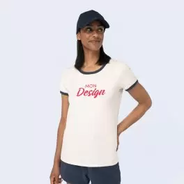 TEE SHIRT CONTRASTE FEMME PERSONNALISE 'RINGA'