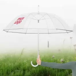 PARAPLUIE TRANSPARENT CANNE PERSONNALISABLE 'LENCO'