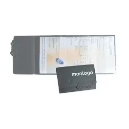 PORTE CARTE GRISE PUBLICITAIRE AVEC DECOUPE 'ROZEN'