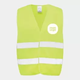 GILET DE SECURITE RPET PERSONNALISABLE 'FLUOSAFE RPET'