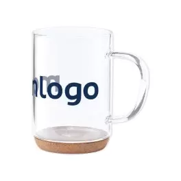 MUG PERSONNALISÉ EN VERRE ET LIÈGE 'HINDA'