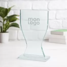 TROPHEE EN VERRE PERSONNALISE 'VICKY COUPE'