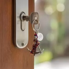 PORTE CLE EN METAL PERSONNALISE 'METALO ANCRE CORDE'
