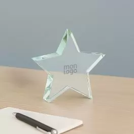 TROPHEE PERSONNALISE EN VERRE ETOILE 'EKURO'