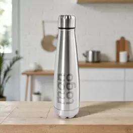BOUTEILLE PUBLICITAIRE EN ACIER RECYCLE 600ML 'POIRY'