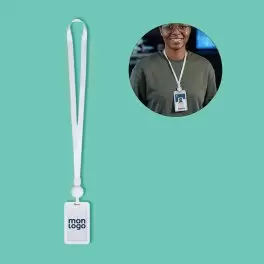 LANYARD PORTE BADGE DEROULEUR PERSONNALISE 'PARTICULA'