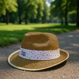 CHAPEAU PERSONNALISABLE 'BRAZ KIDS PAILLE FONCEE EU'