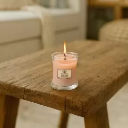 BOUGIE PARFUMEE MECHE BOIS 'WOODWICK MINI'