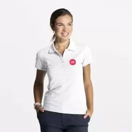 POLO FEMME BLANC PERSONNALISE 210G 'JHK ESSENTIAL'