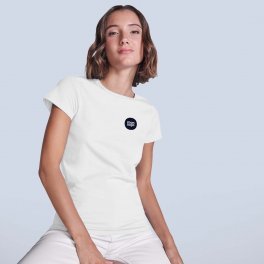 TEE SHIRT FEMME BLANC BIO PERSONNALISE 'BREDA'