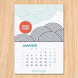 CALENDRIER MURAL ENCOLLE PERSONNALISABLE 'ALMANA'